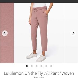 Lululemon on the fly 7/8 pant woven